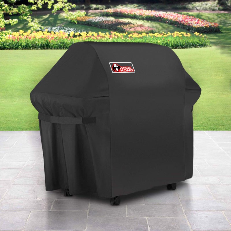 Kingkong Gas Grill Cover | Fits Weber Genesis E & S Series, Char-Broil 4 Burner | Includes Grill Brush, Tongs & Thermometer - Image 3
